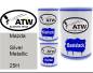 Preview: Mazda, Silver Metallic, 25H: 500ml Lackdose + 500ml Klarlack + 250ml Härter - Set, von ATW Autoteile West.